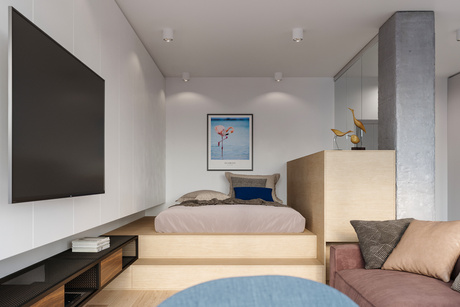 Plafond TIUBE blanco + 1x bombilla LED GU10 AR111 3000K Cálido 12W 800lm