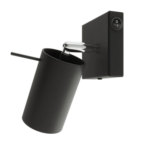 Aplique RING negro un interruptor