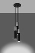 BORGIO 3P lámpara colgante negra + 3x GU-10 4000K fría 7W 630lm bombilla LED