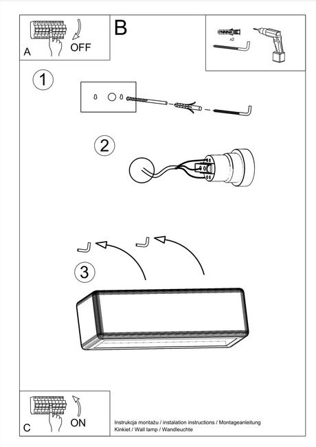 Aplique de cerámica SUBANI blanco + 1x bombilla LED E27 4000K Fría 7,5W 650lm