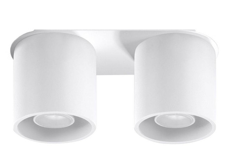 Plafond ORBIS 2 blanco + 2x bombilla LED GU-10 3000K Cálido 7W 620lm