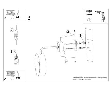 Aplique TITRAN 1 blanco + 1x bombilla LED E27 3000K Cálida 7,5W 620lm