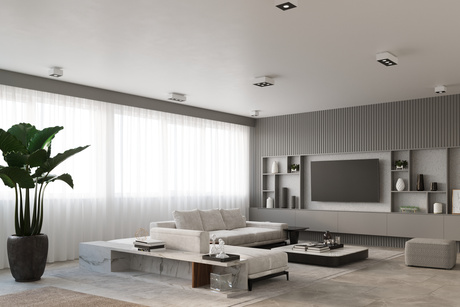 Plafond MONO 4 blanco + 4x Bombilla LED GU-10 3000K Cálido 7W 620lm