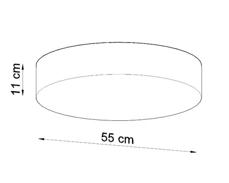 Plafón ARENA 55 BLANCO + 4 bombillas LED E27 3000K Cálido 7,5W 620lm