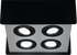 Plafond STEREO 4 blanco/negro
