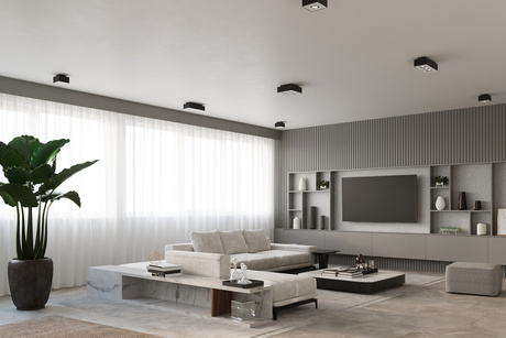 Plafond MONO 3 negro + 3x Bombilla LED GU-10 4000K Fría 7W 630lm