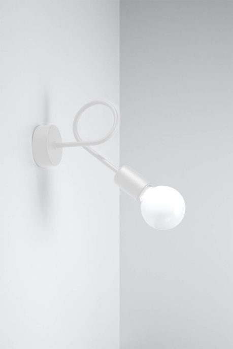 Aplique SUPEŁ blanco + 1x bombilla LED E27 4000K Fría 7,5W 650lm