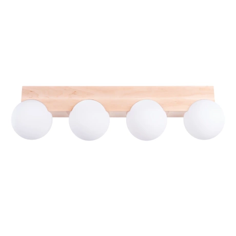 Lámpara de techo BULBO 4 madera natural
