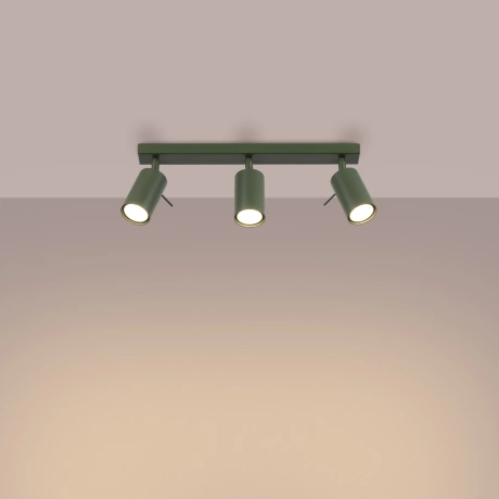 Lámpara de techo RING 3L verde oliva