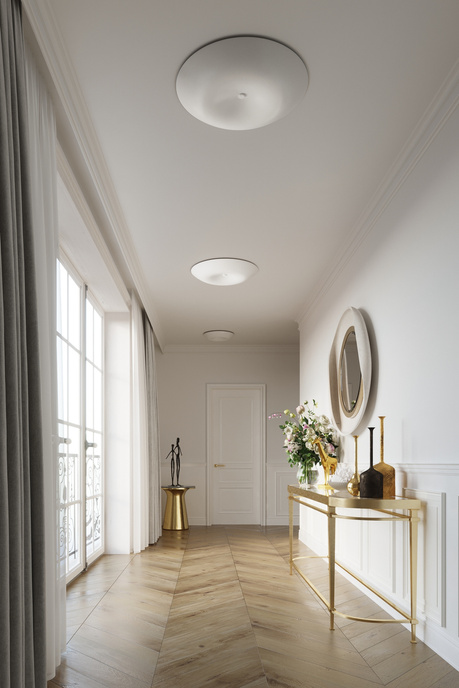 Plafond FUSION 430 + 4x Bombilla LED E27 4000K Fría 7,5W 650lm