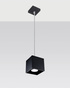 Lámpara colgante QUAD 1 negro + 1x bombilla LED GU-10 4000K Fría 7W 630lm