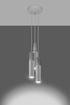 BORGIO 3P lámpara colgante blanco + 3x GU-10 3000K Cálido 7W Bombilla LED 620lm