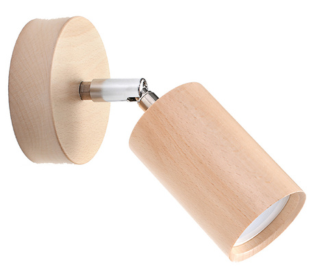 Aplique BERG madera natural + 1x bombilla LED GU-10 4000K Fría 7W 630lm