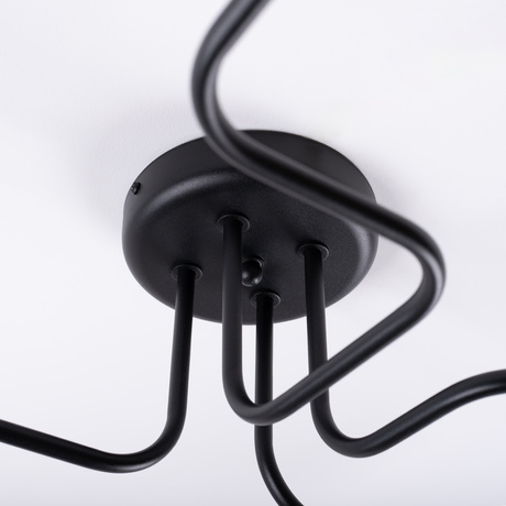 Lámpara de araña VECTOR 4 negra + 4X bombilla LED E27 3000K 7W 760lm