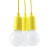 Lámpara colgante DIEGO 3 amarillo