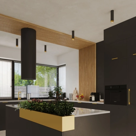 Lámpara de techo NERO 22,5 negro/oro