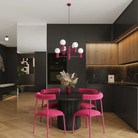 Araña HALO 6 burdeos