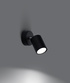 Aplique LEMMI 1 negro + 1x bombilla LED GU-10 3000K Cálida 7W 510lm