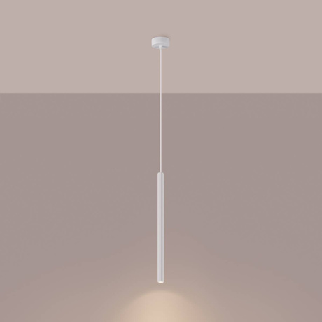 ARCHE Lámpara colgante 1 blanco + 1x bombilla LED G9 3000K Cálido 4,5W 450lm