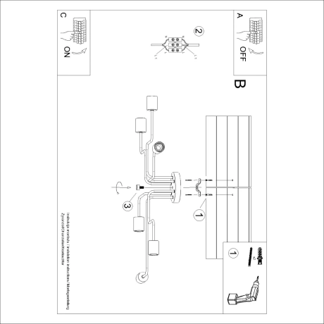 Lámpara TIMBO 6 negra