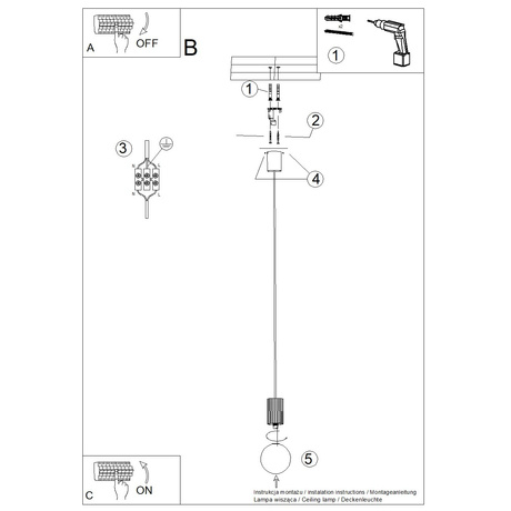 Lámpara colgante HALO 1 negro