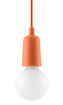 DIEGO 1 lámpara colgante naranja + 1x bombilla LED E27 3000K Cálida 7,5W 620lm