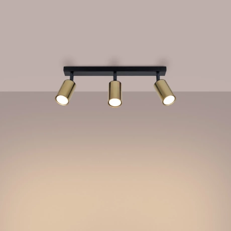 Lámpara de techo WINX 3 negro/cobre