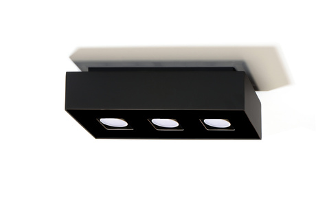 Lámpara de techo MONO 3 negra