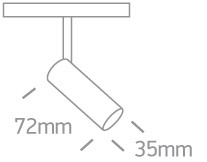 KARO 1 LED negro 3000K 6W 480lm