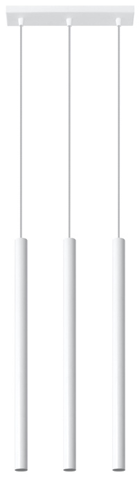 PASTELO 3 lámpara colgante blanco + 3x bombilla LED G9 3000K Cálido 4,5W 510lm