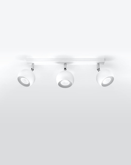 Plafond OCULARE 3 blanco + 3x Bombilla LED GU-10 4000K Fría 7W 630lm