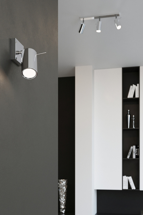 Plafond RING 3 cromado + 3x bombilla LED GU-10 4000K Fría 7W 630lm