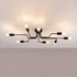 Lámpara de araña VECTOR 8 negra + 8X bombilla LED E27 3000K 7W 760lm