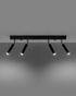 Plafond EYETECH 4 negro + 4x bombilla LED G9 4000K Fría 4,5W 530lm