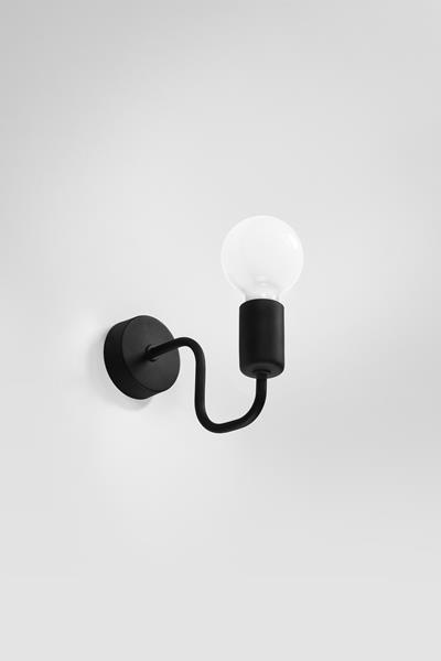 Aplique VECTOR negro 1x bombilla LED E27 3000K Cálida 7,5W 620lm