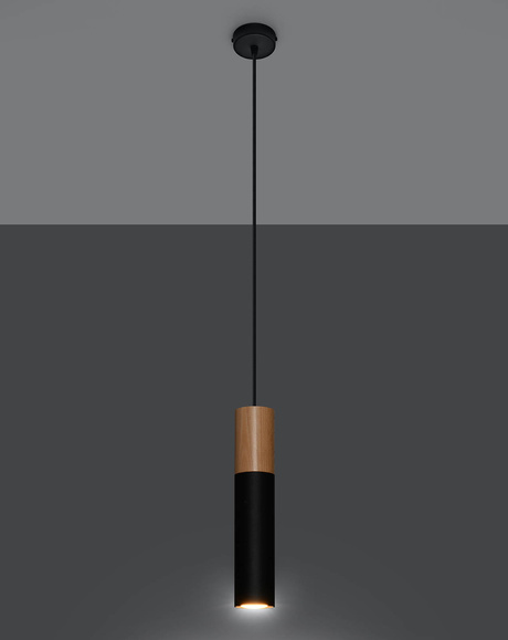 PABLO 1 lámpara colgante negro + 1x GU-10 3000K Cálido 7W LED bombilla 620lm