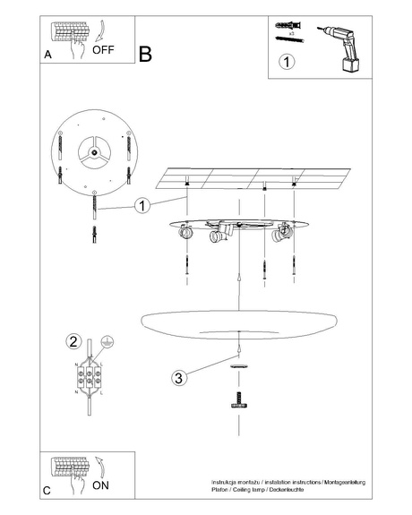Lámpara de techo FUSION 630