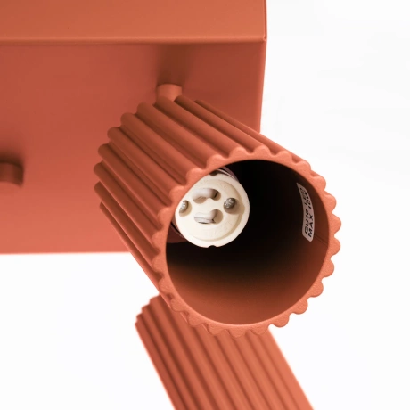 Lámpara de techo KARBON 4 rojo ocre