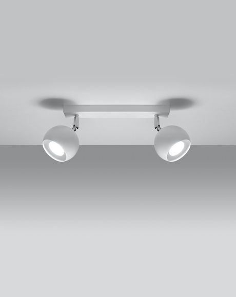 Plafond OCULARE 2 blanco + 2x bombilla LED GU-10 4000K Fría 7W 630lm