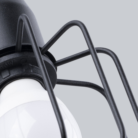 Aplique BELUCI 1S negro + 1x bombilla LED E14 4000K Fría 7,5W 680lm