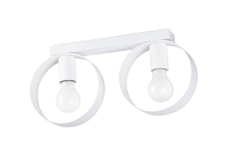 Plafond TITRAN 2 blanco + 2x bombilla LED E27 3000K Cálido 7,5W 620lm