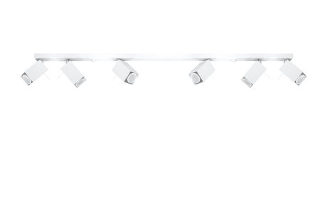Plafond MERIDA 6L blanco + 6x Bombilla LED GU-10 3000K Cálida 7W 620lm