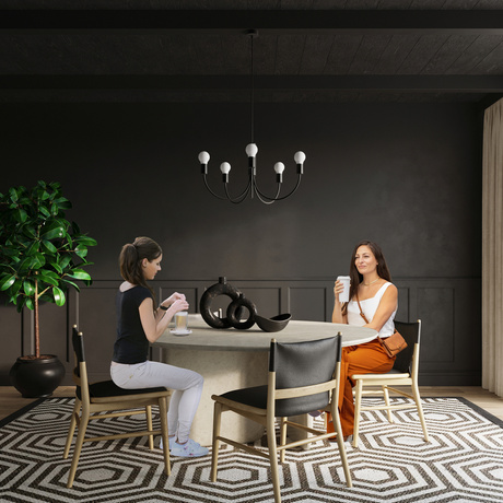 Lámpara de araña PICCOLO 5 + 5x bombilla LED E27 4000K Fría 7,5W 650lm