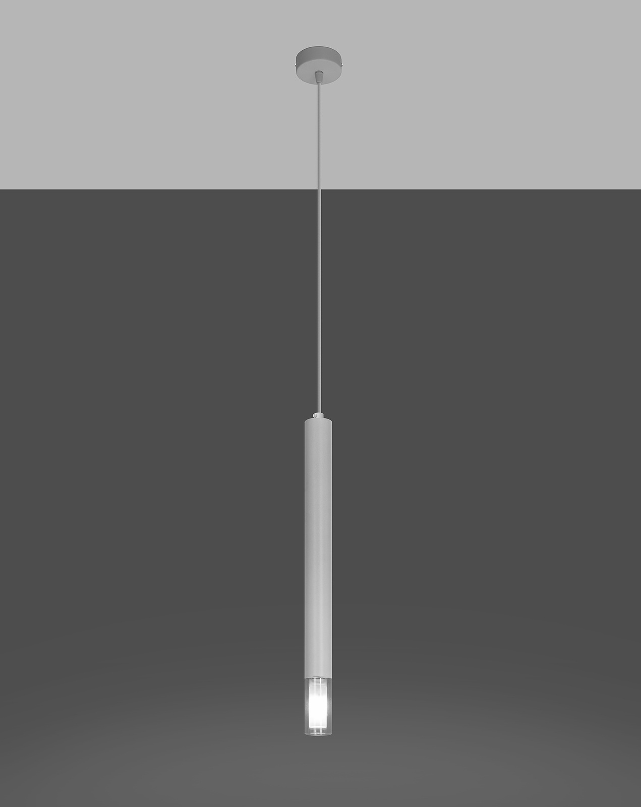 WEZYR 1 lámpara colgante blanca + 1x bombilla LED G9 3000K Cálida 4,5W 510lm