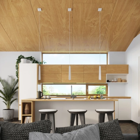 Lámpara colgante PRYSM 3P blanca