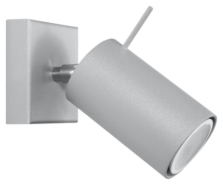 Aplique RING gris + 1x bombilla LED GU-10 3000K Cálida 7W 620lm