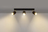 Plafond NERO 3 negro/oro + 3x bombilla LED GU-10 4000K Fría 7W 630lm