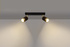 Plafond NERO 2 negro/oro + 2x bombilla LED GU-10 4000K Fría 7W 630lm