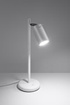 Lámpara de escritorio RING blanca + 1x bombilla LED GU-10 3000K Cálida 7W 620lm