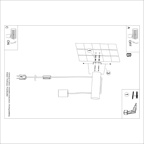 Aplique NIMBI E27 con interruptor